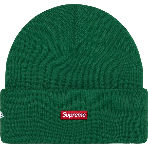 Supreme New Era Tribal S Logo Beanie - Green (front)