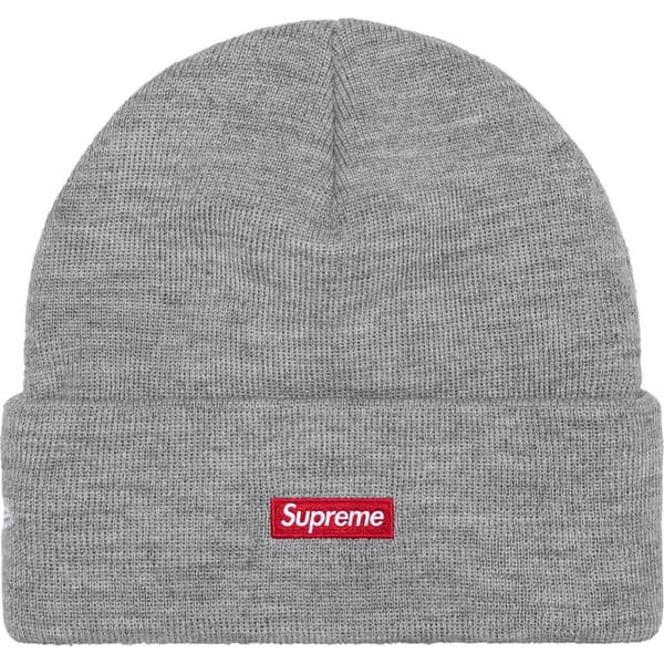 Supreme New Era Tribal S Logo Beanie - Heather Grey (front)