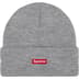 Supreme New Era Tribal S Logo Beanie - Heather Grey (front)