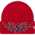 Supreme New Era Tribal S Logo Beanie - Red (front)