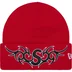 Supreme New Era Tribal S Logo Beanie - Red (front)