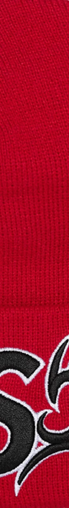 Supreme New Era Tribal S Logo Beanie - Red (front)