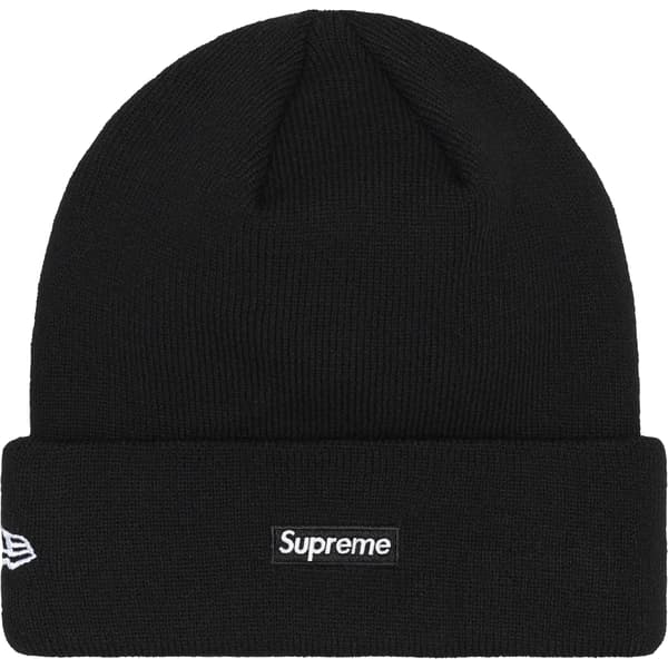 Supreme New Era Varsity Beanie - Black (front)