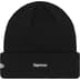 Supreme New Era Varsity Beanie - Black (front)