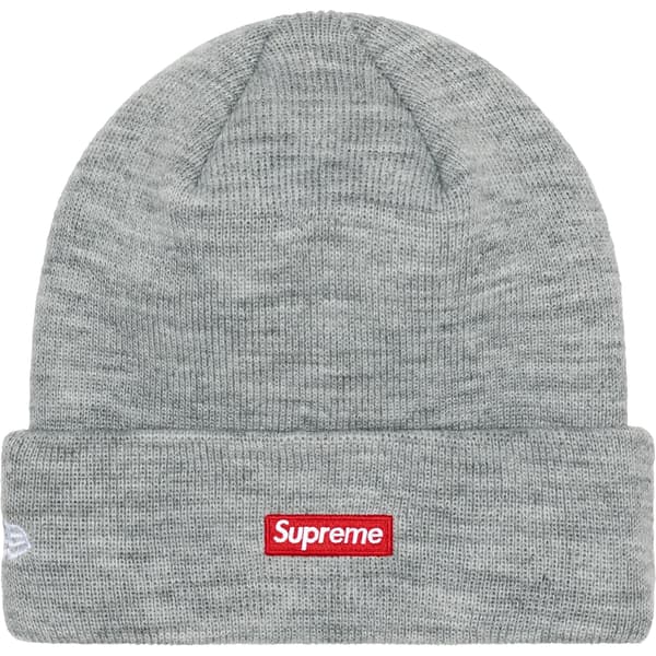 Supreme New Era Varsity Beanie - Heather Grey (front)