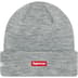 Supreme New Era Varsity Beanie - Heather Grey (front)