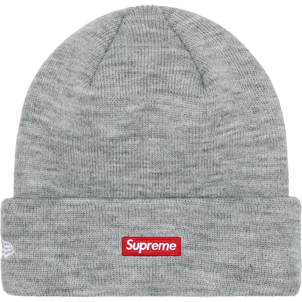 Supreme New Era Varsity Beanie - Heather Grey (front)