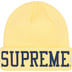 Supreme New Era Varsity Beanie - Light Yellow (front)