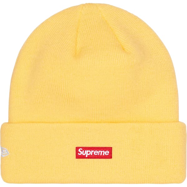 Supreme New Era Varsity Beanie - Light Yellow (front)