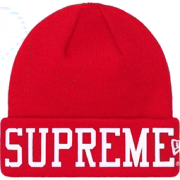 Supreme New Era Varsity Beanie - Red (front)