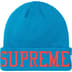 Supreme New Era Varsity Beanie - Slate (front)