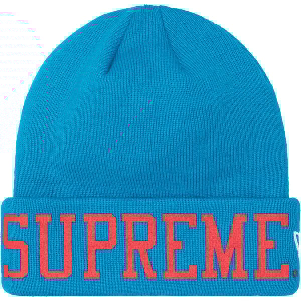 Supreme New Era Varsity Beanie - Slate (front)