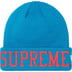 Supreme New Era Varsity Beanie - Slate (front)