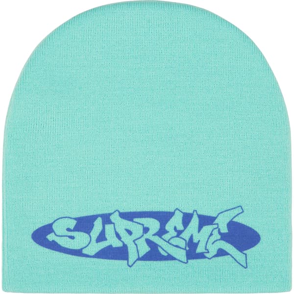 Supreme New World Order Beanie - Aqua (front)