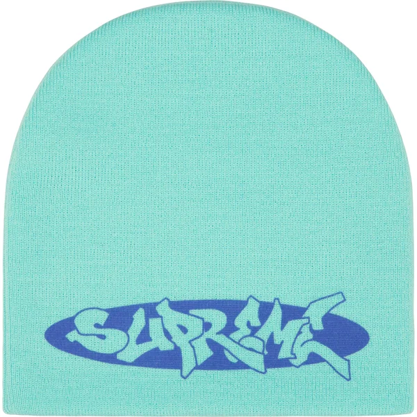 Supreme New World Order Beanie - Aqua (front)