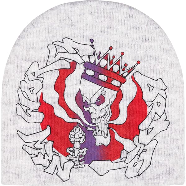 Supreme New World Order Beanie - Ash Grey (front)