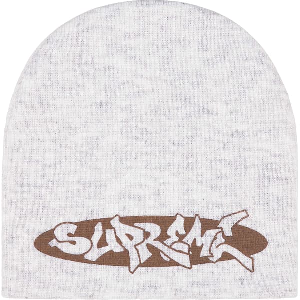 Supreme New World Order Beanie - Ash Grey (front)