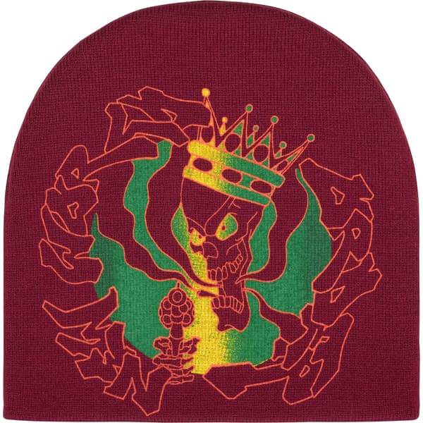 Supreme New World Order Beanie - Cardinal (front)