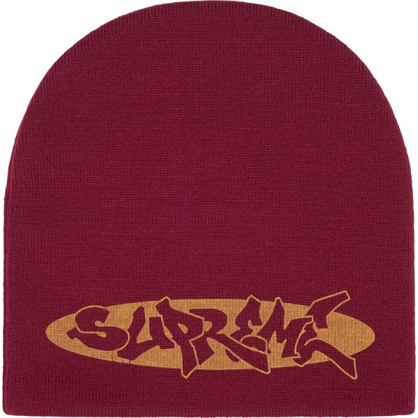 Supreme New World Order Beanie - Cardinal (front)