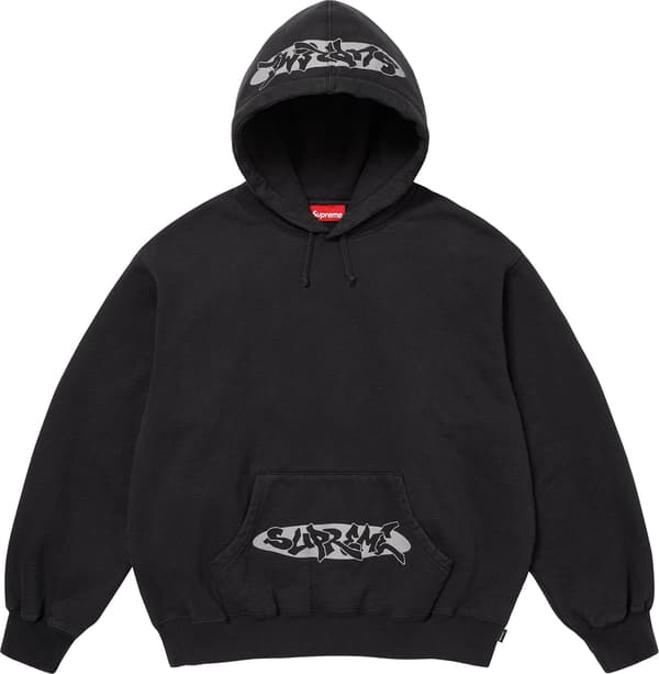 Supreme New World Order Hooded Sweatshirt - Black (front)
