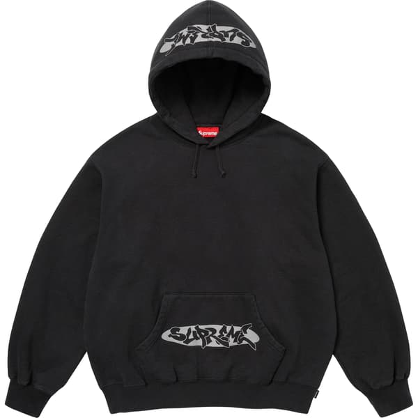 Supreme New World Order Hooded Sweatshirt - Black (front)