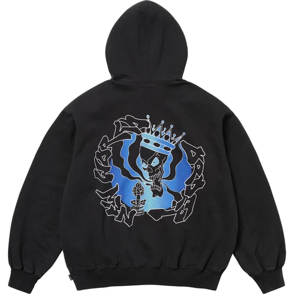 Supreme New World Order Hooded Sweatshirt - Black (front)