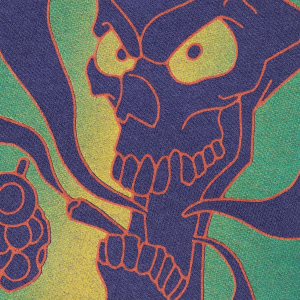 Supreme New World Order Hooded Sweatshirt - Washed Navy (front)