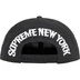 Supreme New York 6-Panel - Black (front)
