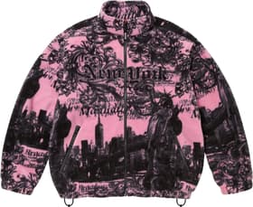 Supreme New York Fleece Jacket Pink