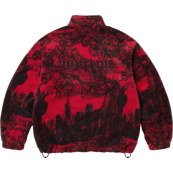 Supreme New York Fleece Jacket - Red (front)