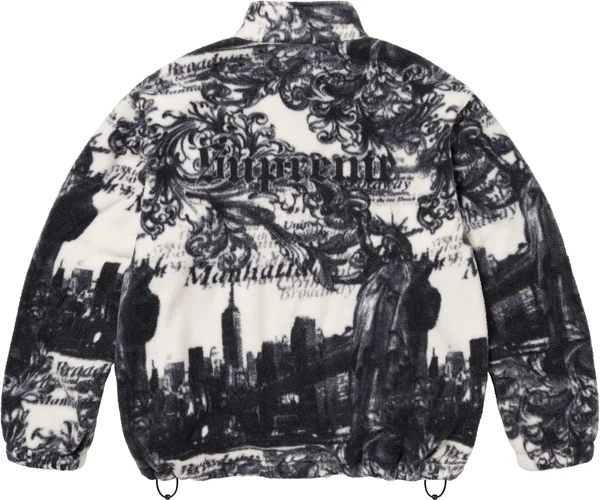 Supreme New York Fleece Jacket - White (front)