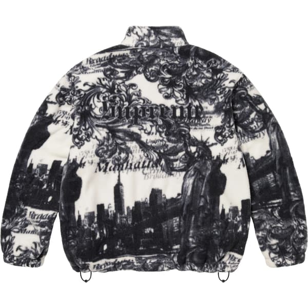 Supreme New York Fleece Jacket - White (front)