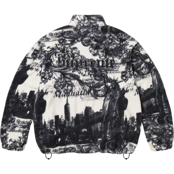 Supreme New York Fleece Jacket - White (front)