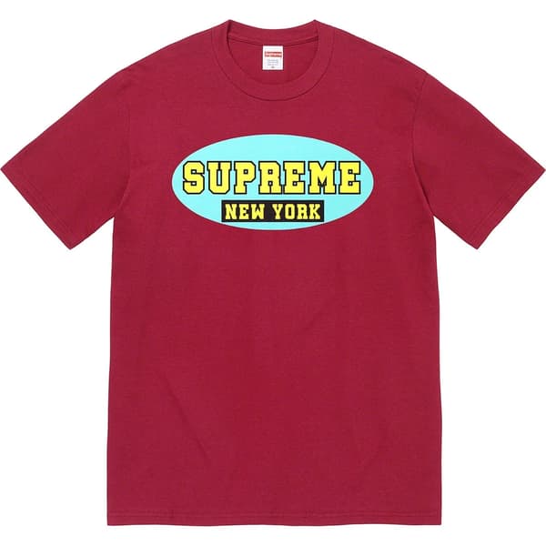 Supreme New York Tee - Cardinal (front)