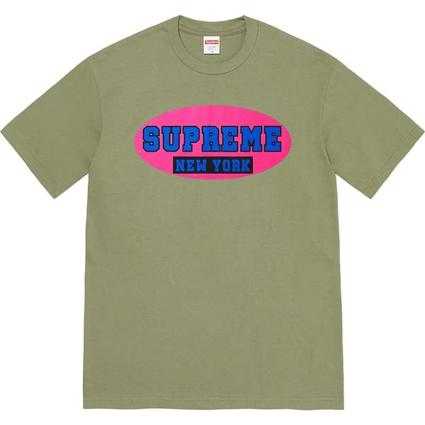 Supreme New York Tee - Light Olive (front)