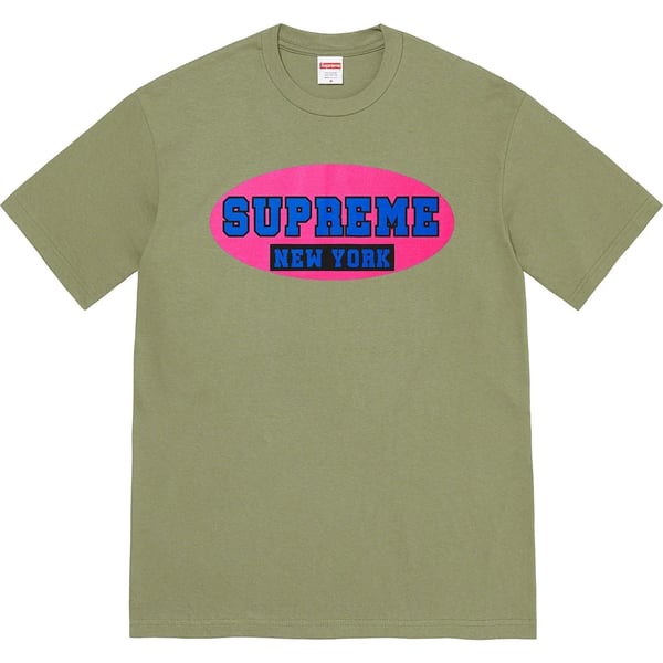 Supreme New York Tee - Light Olive (front)
