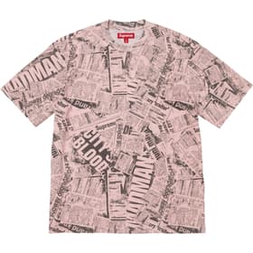 Supreme Newspaper S/S Top Pink