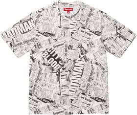 Supreme Newspaper S/S Top White