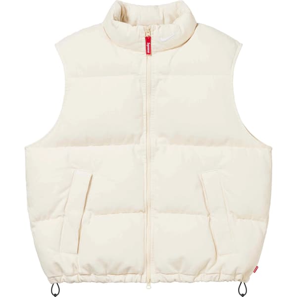 Supreme Nike Denim Puffer Vest - Natural (front)