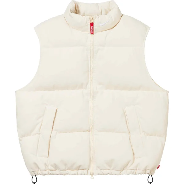 Supreme Nike Denim Puffer Vest - Natural (front)
