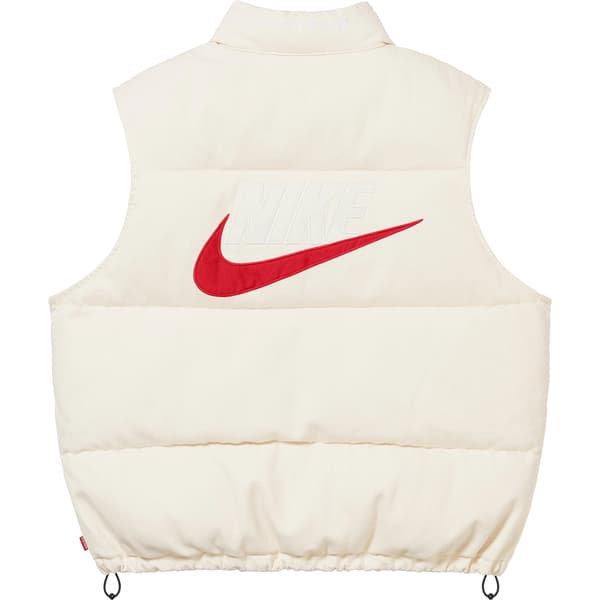 Supreme Nike Denim Puffer Vest - Natural (front)