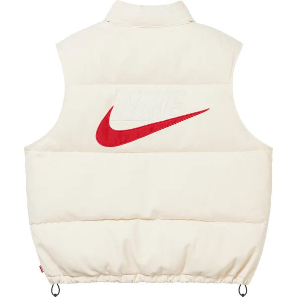 Supreme Nike Denim Puffer Vest - Natural (front)