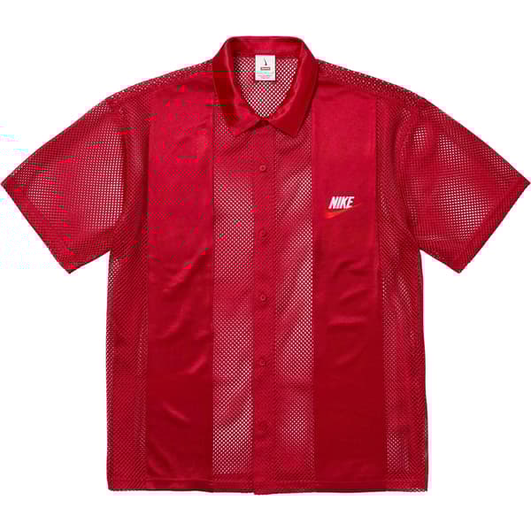 Supreme Nike Mesh S/S Shirt - Red (front)