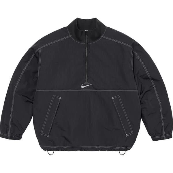 Supreme Nike Ripstop Pullover - Black (front)