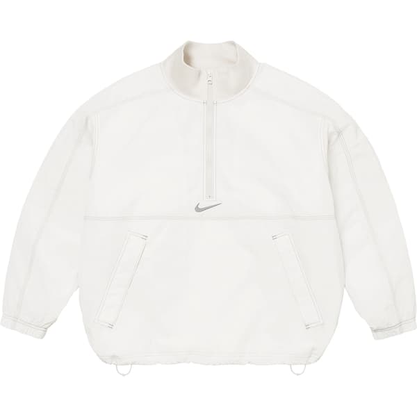 Supreme Nike Ripstop Pullover - White (front)