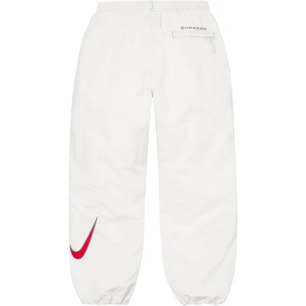 Supreme Nike Ripstop Track Pant - White (front)