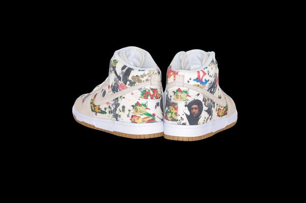Supreme Nike SB Rammellzee Dunk High - rammellzee-dunk-hi-white-3 (front)