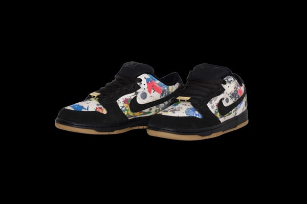 Supreme Nike SB Rammellzee Dunk Low - rammellzee-dunk-low-black-2 (front)