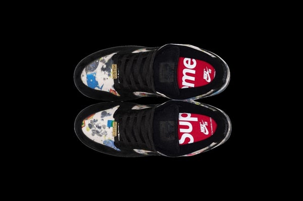 Supreme Nike SB Rammellzee Dunk Low - rammellzee-dunk-low-black-4 (front)