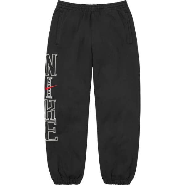 Supreme Nike Sweatpant - Black (front)